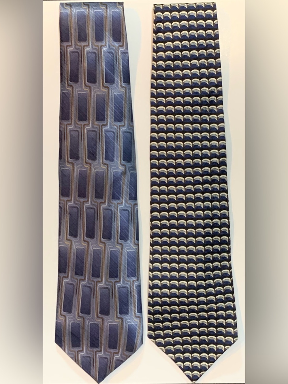 Vintage 100% Silk 4” Wide 90s Power Tie Lot Puritan & Distinction